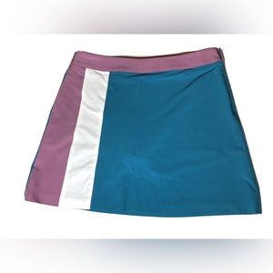 Oxford Golf Color Block Skirt Skort Side Zipper Women’s Size 12